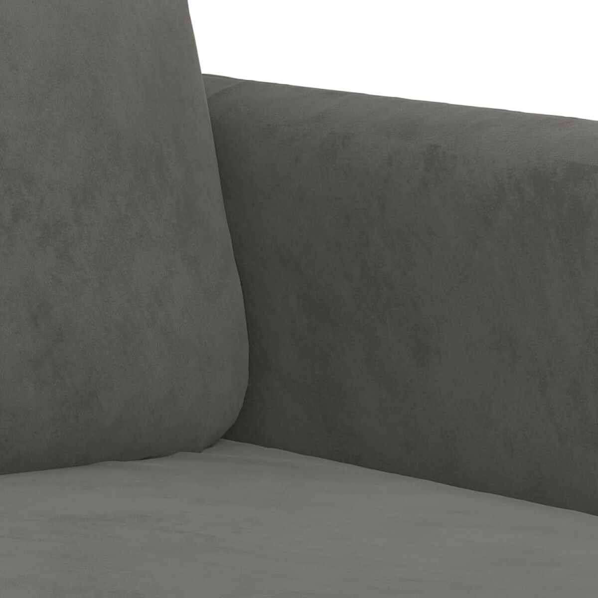 vidaXL Sofa 2-osobowa, ciemnoszary, 120 cm, tapicerowana aksamitem