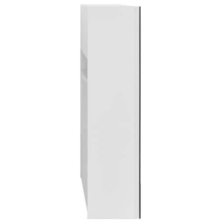 vidaXL Szafka łazienkowa z lustrem, biała, 80x15x60 cm, MDF