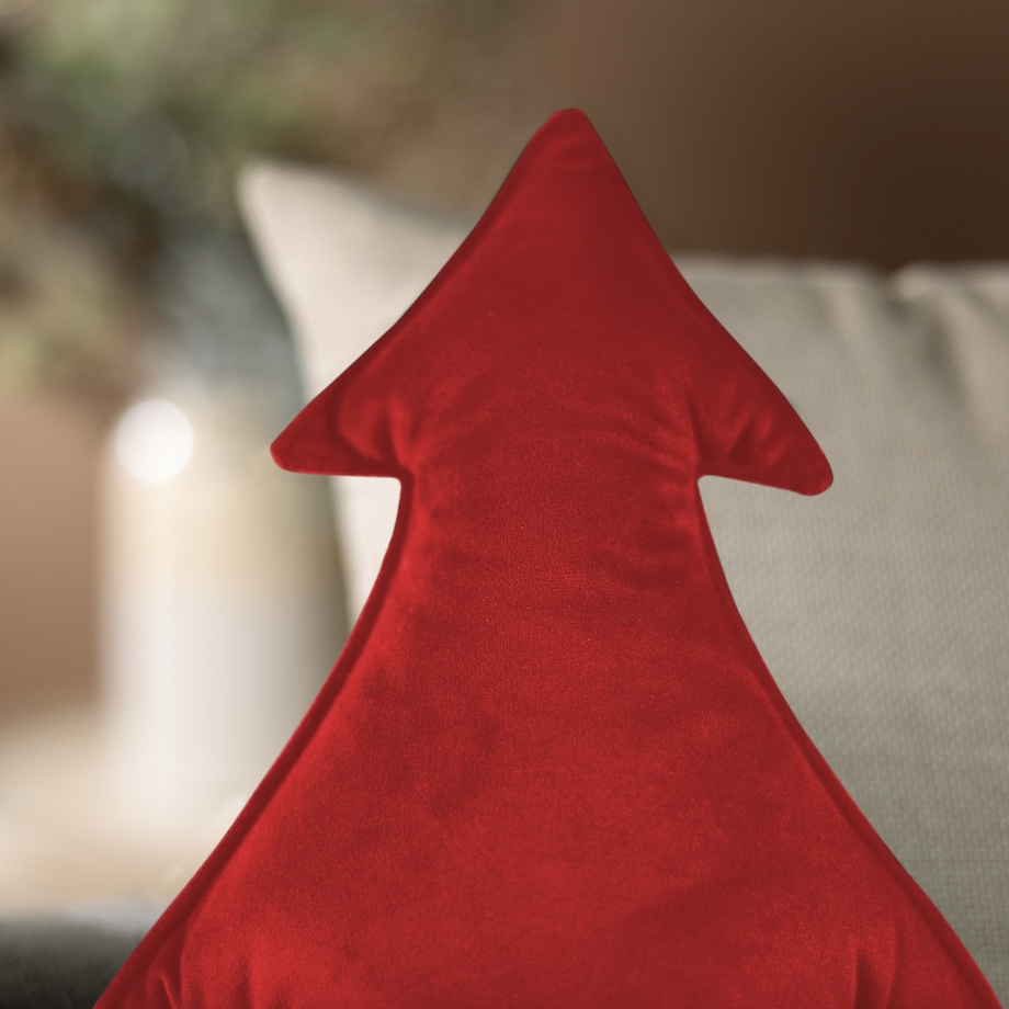 Poduszka Choinka 38x40cm, intensywna czerwień, 38x40x8cm, Christmas