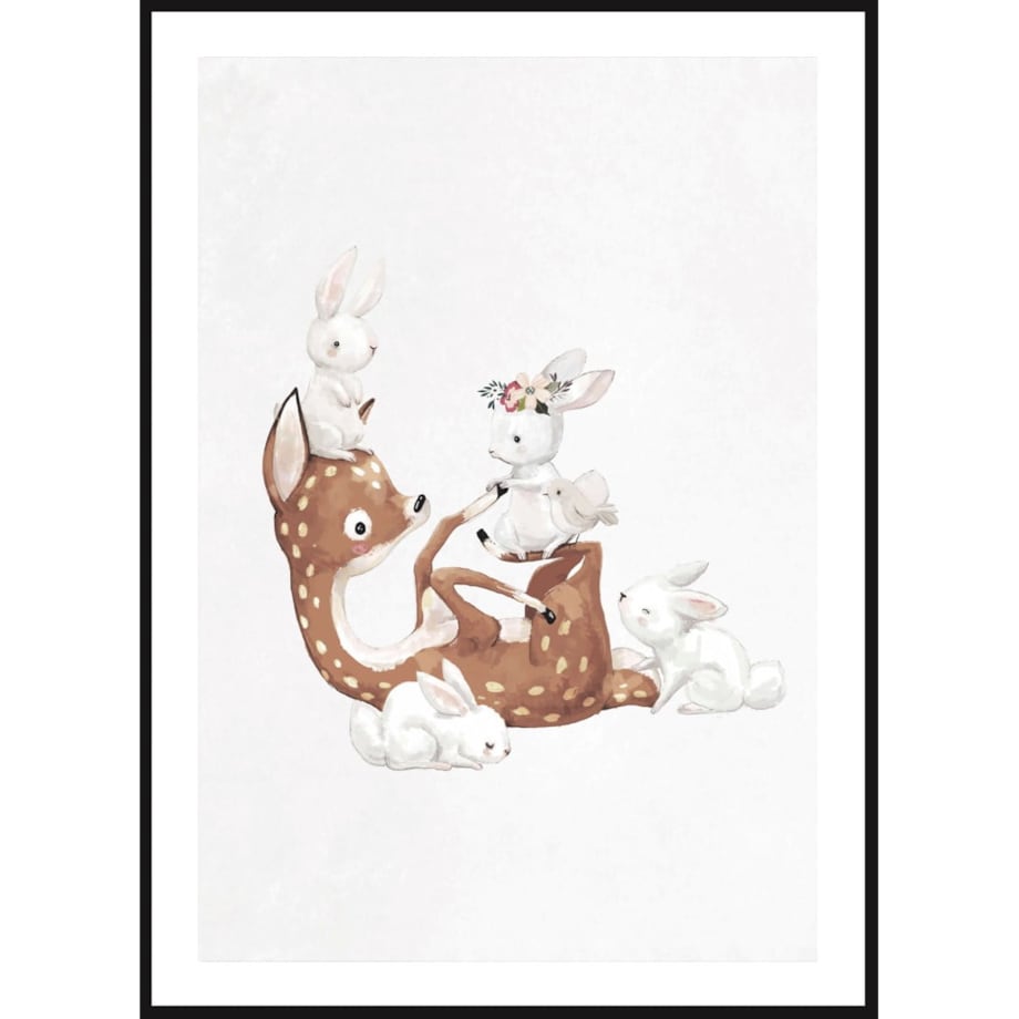 Poster Story, Plakat, Obraz - Sarenka z Zajączkami, wymiary 50 x 70 cm