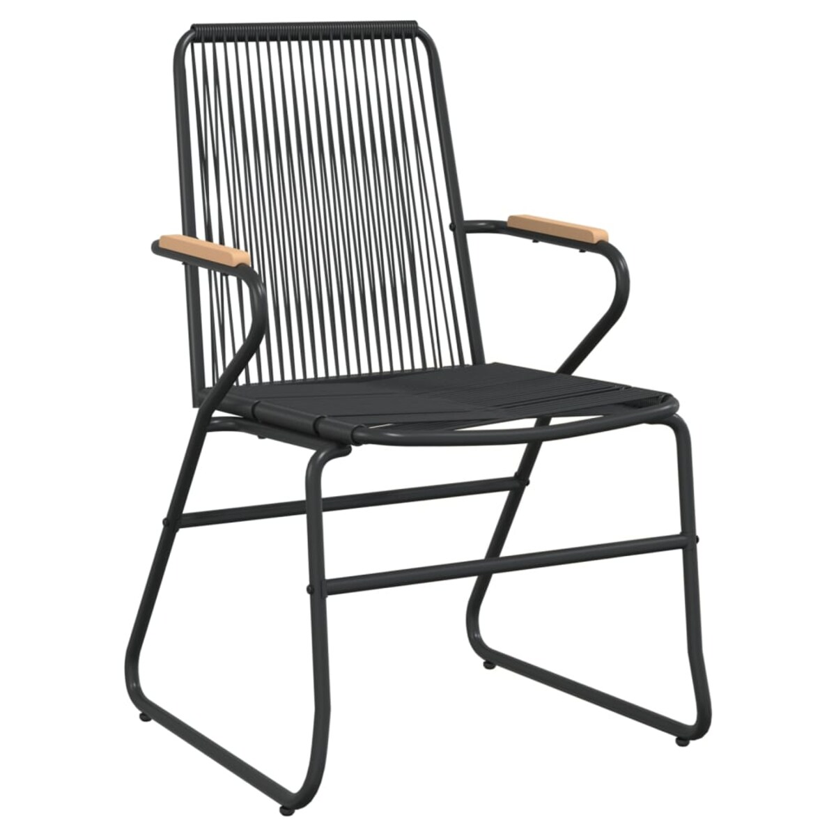 vidaXL 9-częściowy zestaw mebli ogrodowych, czarny, rattan PVC