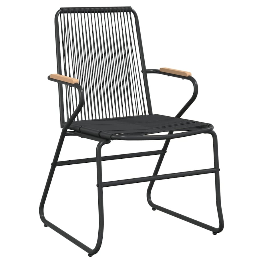 vidaXL 9-częściowy zestaw mebli ogrodowych, czarny, rattan PVC