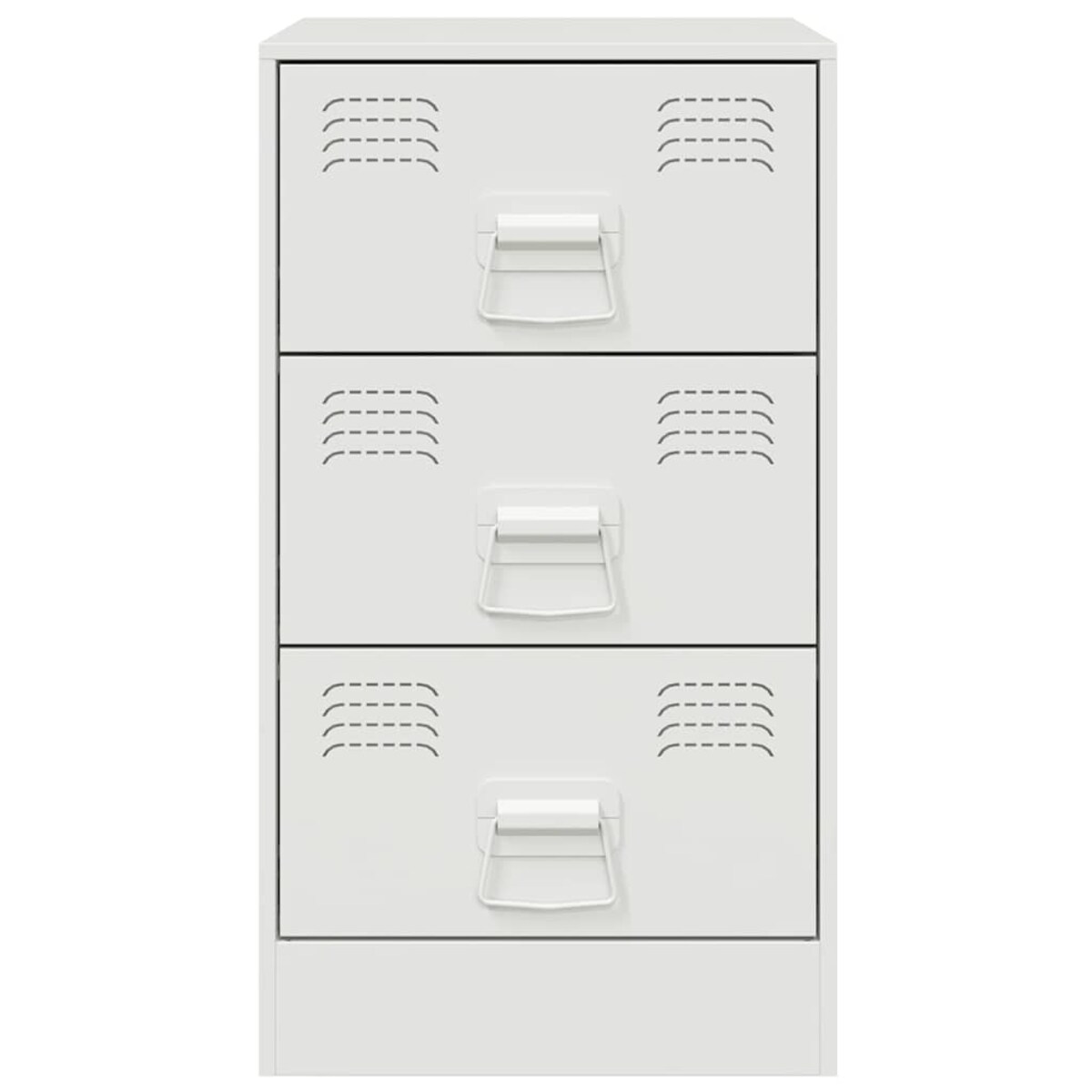 vidaXL Szafki nocne, 2 szt., białe, 34,5x39x62 cm, stal