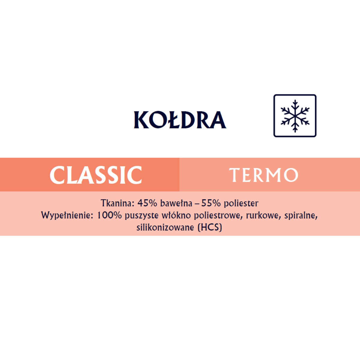 Kołdra zimowa 180x200 CLASSIC TERMO Senna Home Kremowa