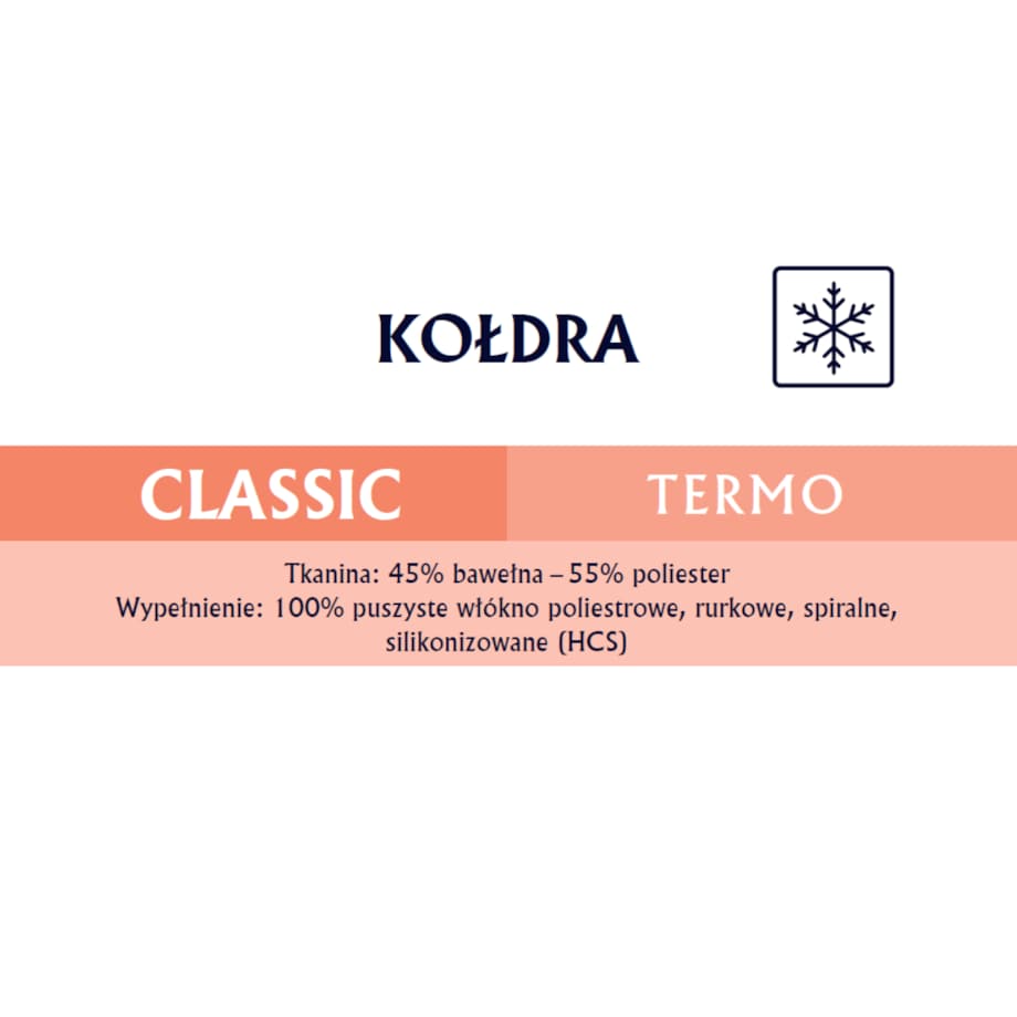 Kołdra zimowa 180x200 CLASSIC TERMO Senna Home Kremowa