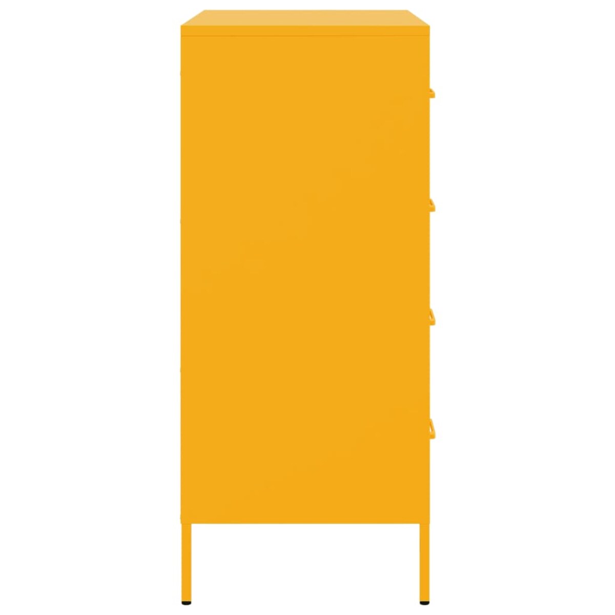 vidaXL Szafka, musztardowa, 68x39x89 cm, stalowa
