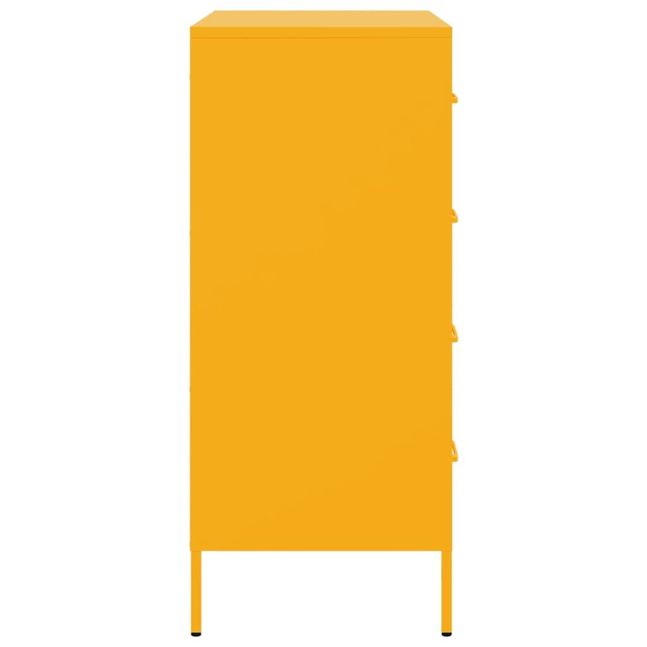 vidaXL Szafka, musztardowa, 68x39x89 cm, stalowa