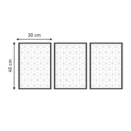 ZESTAW 3x Plakat W Ramie Łodzie GÓRY Las Krajobrazy Efekt 3D 30x40cm