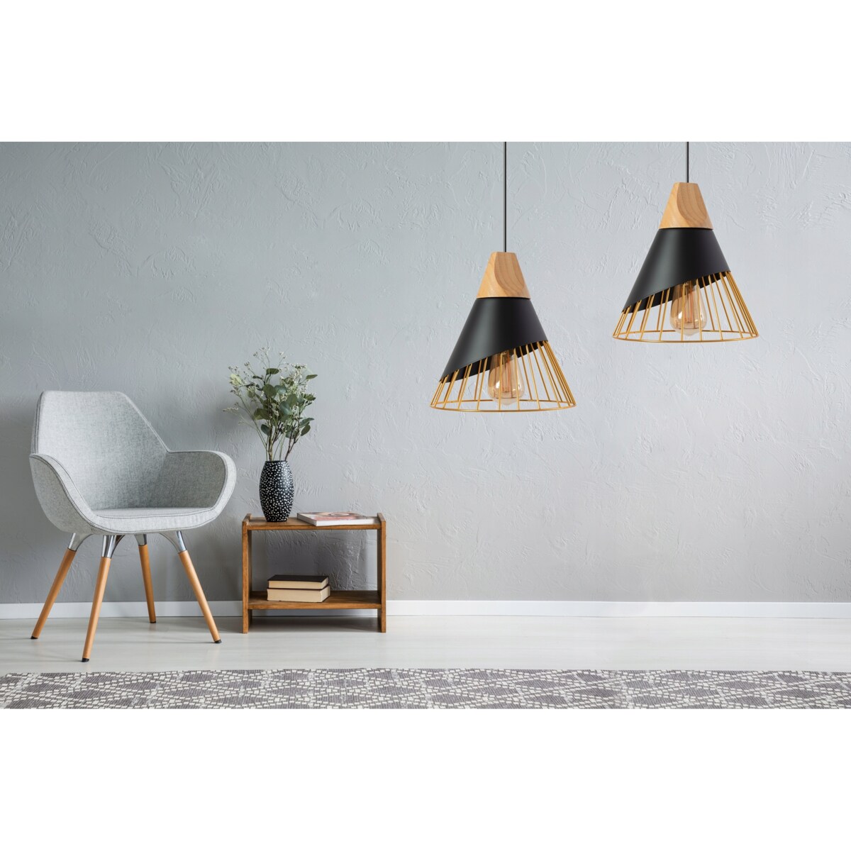 Lampa Sufitowa Wisząca Skandynawska Metal Kolory