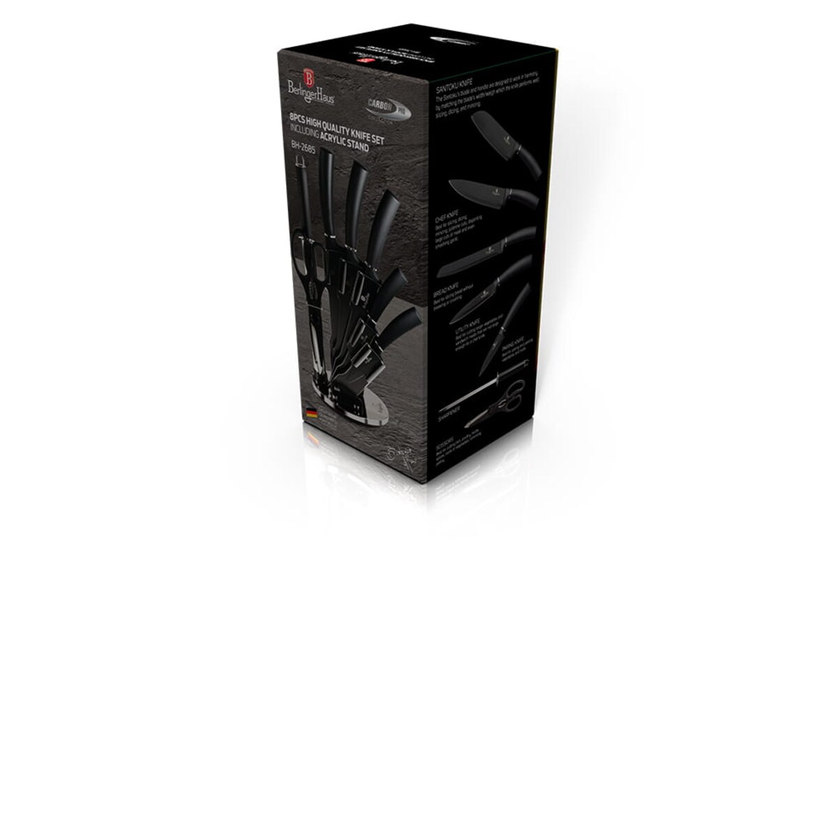 Zestaw 8 elementowy noże, nożyce, ostrzałka BH-2685