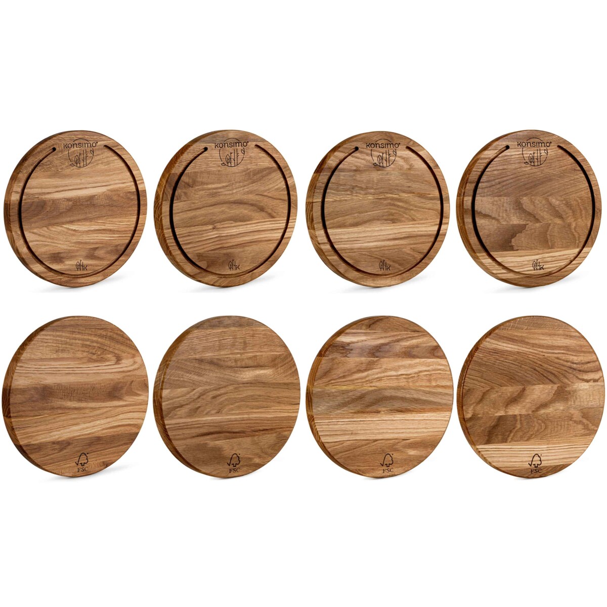 Konsimo LESTE Deska do krojenia (4szt.), drewno dębowe