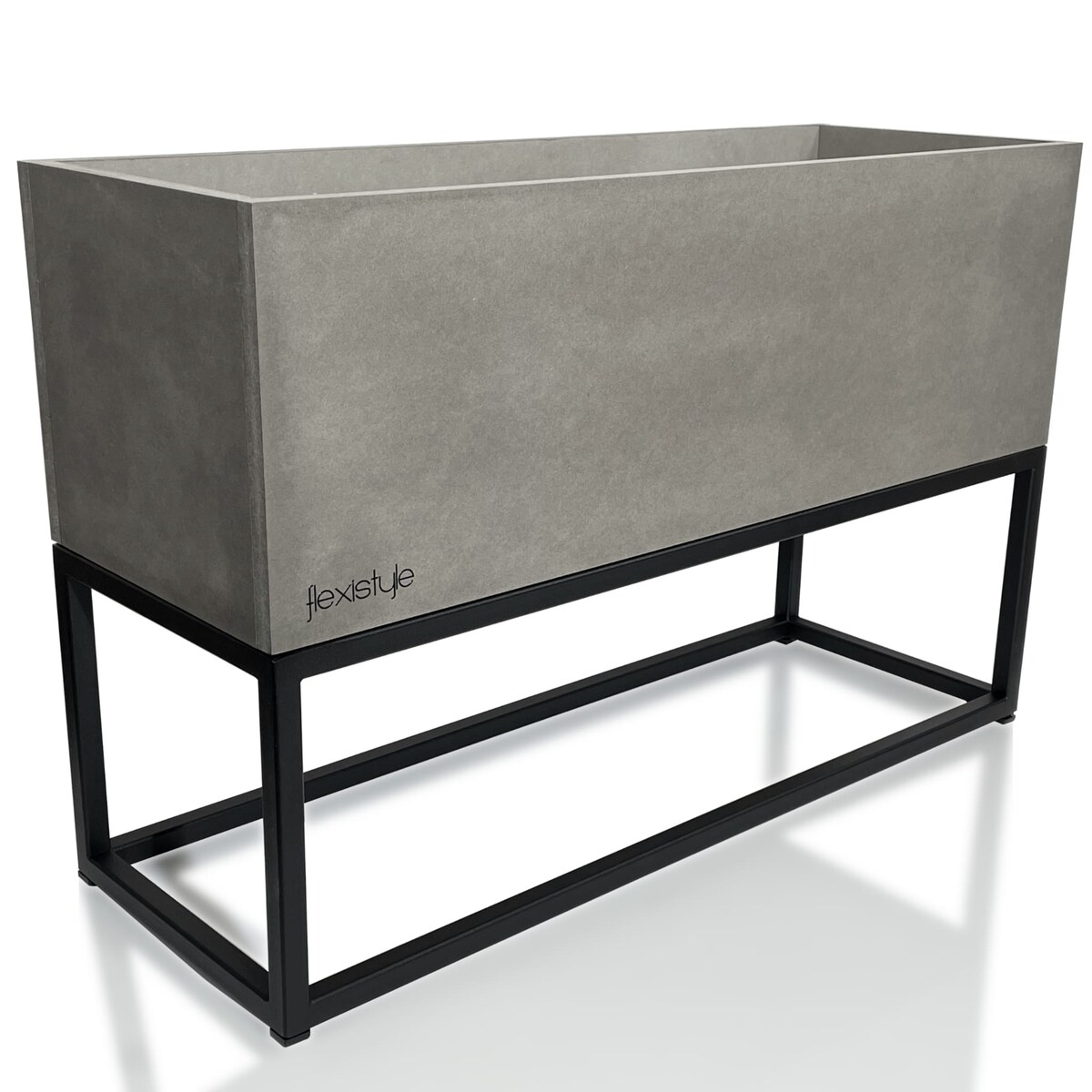 Kwietnik loftowy FIORINO szary 62x22x40 cm