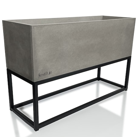 Kwietnik loftowy FIORINO szary 62x22x40 cm