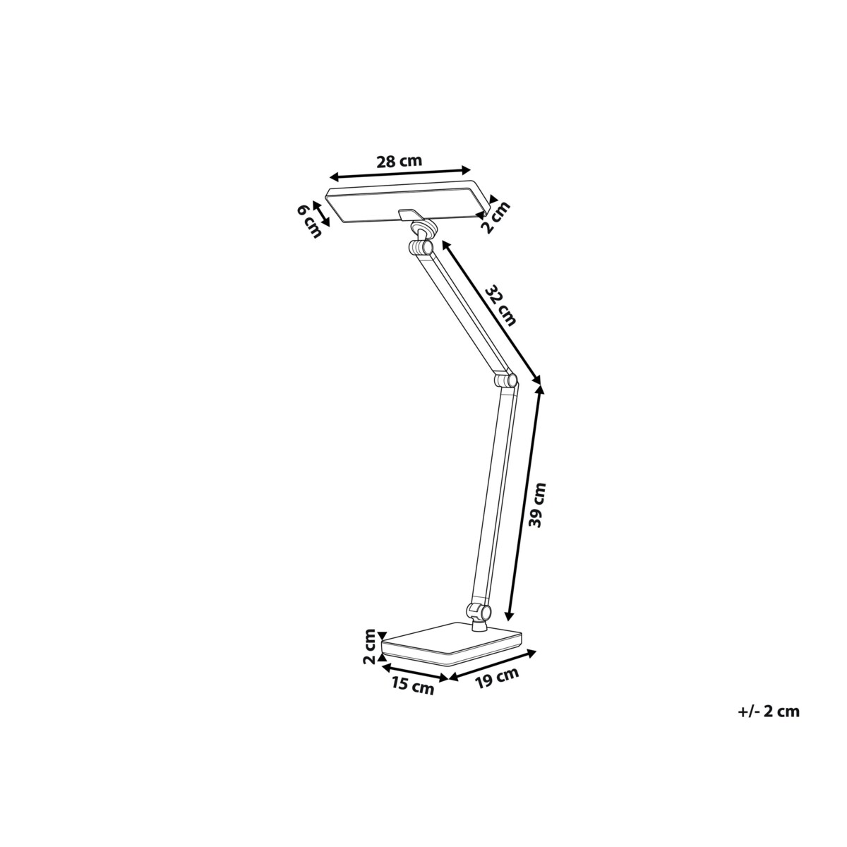 Lampa biurkowa LED metalowa z ładowarką indukcyjną czarna LACERTA