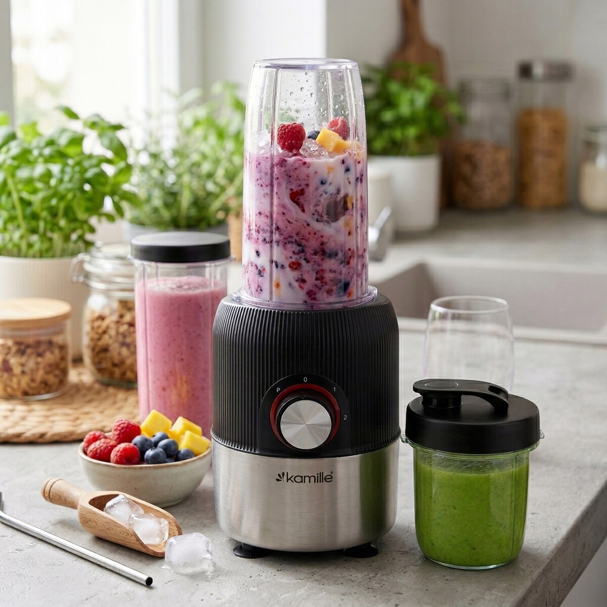 Blender kielichowy rozdrabniacz 2w1 KAMILLE