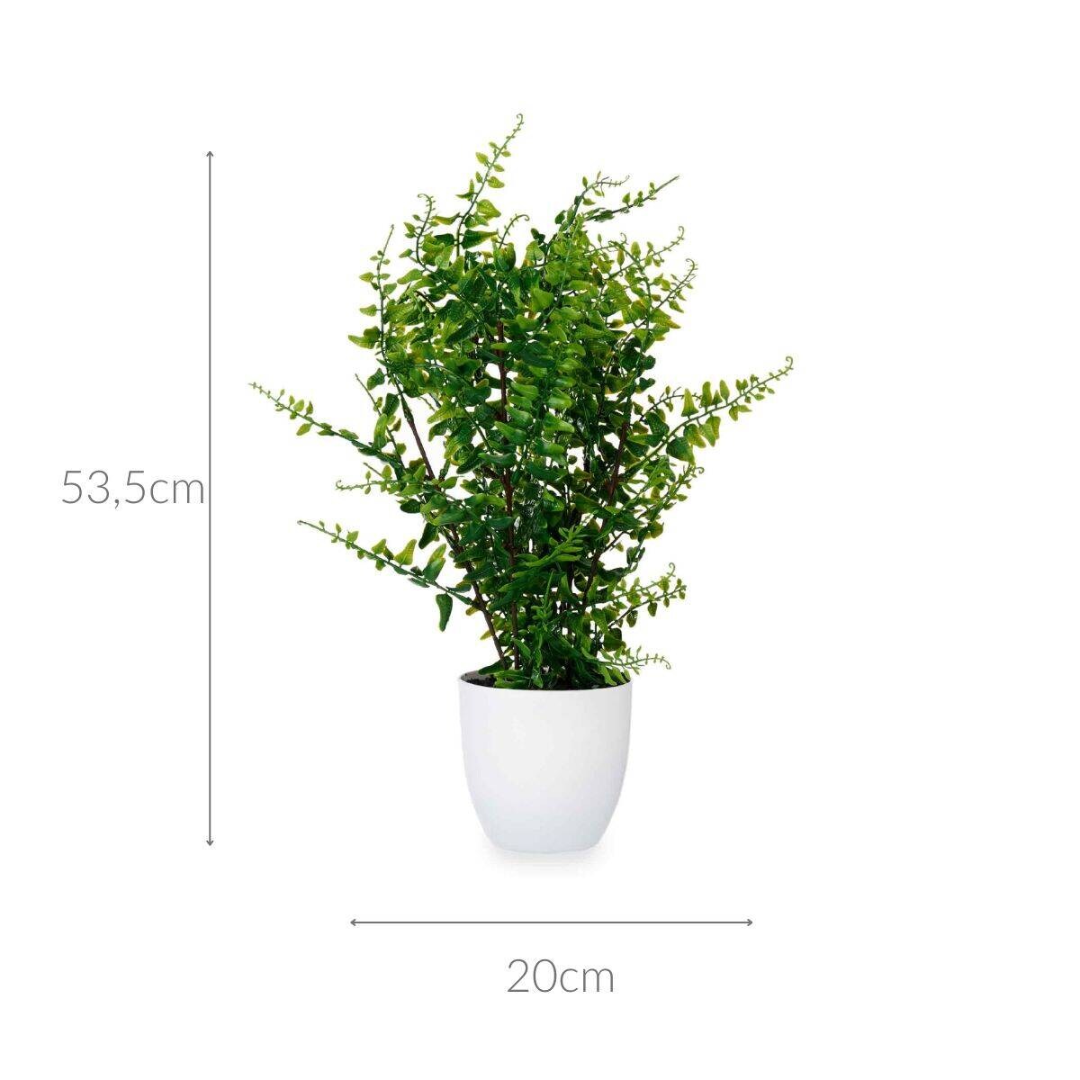 Sztuczna roślina ozdobna w ceramicznej doniczce, 53,5 cm