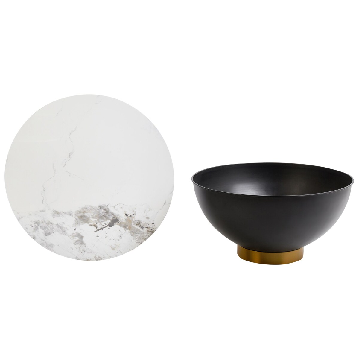 Stolik kawowy ceramiczny czarny NADINE