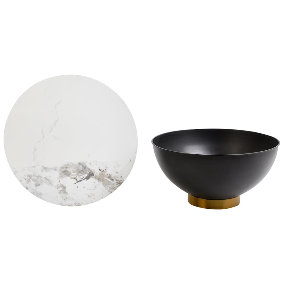 Stolik kawowy ceramiczny czarny NADINE