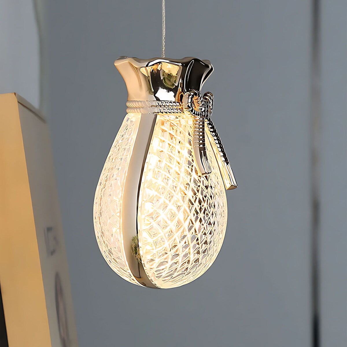 Lampa Sufitowa Wisząca Lhj107-1Cp Gold Złoty, Różowe Złoto, Metal