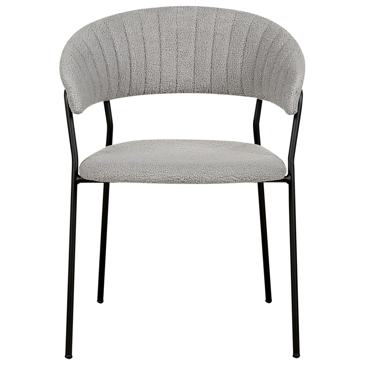 Zestaw 2 krzeseł do jadalni boucle szare MARIPOSA