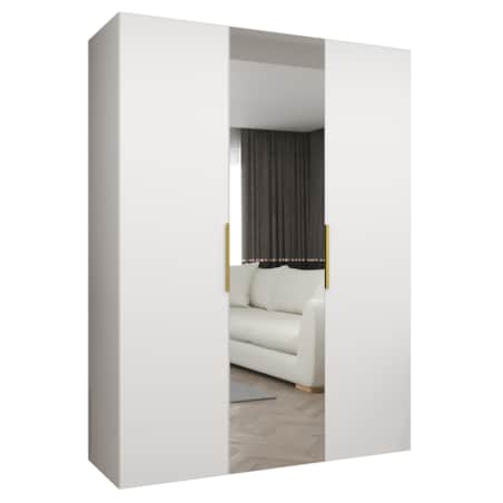 Szafa uchylna otwierana MARBELLA 2 150 wys. 202 cm Biały + u. Złoty