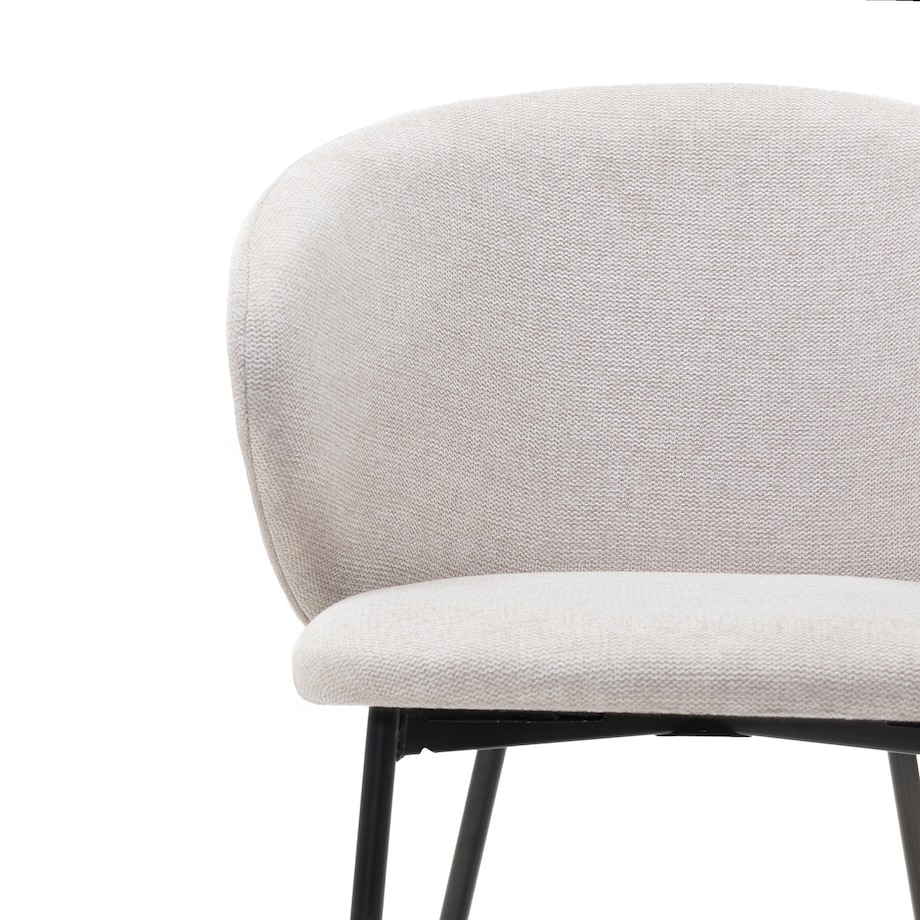 Krzesło tapicerowane jasnoszare/czarne nogi