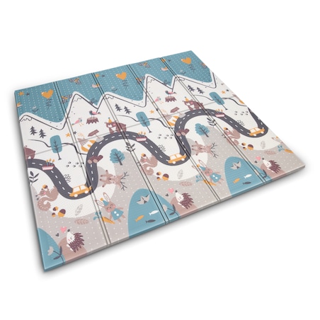 Mata piankowa edukacyjna składana dla dzieci duża 180x200 dywan Nukido