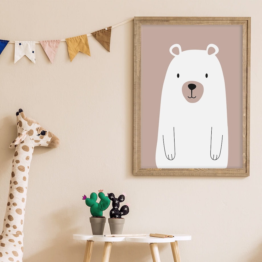 Plakat dla dzieci Miś boho 30x40