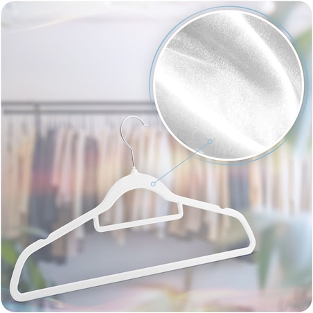 Wieszaki na ubrania welurowe do szafy zestaw 20szt. Massido