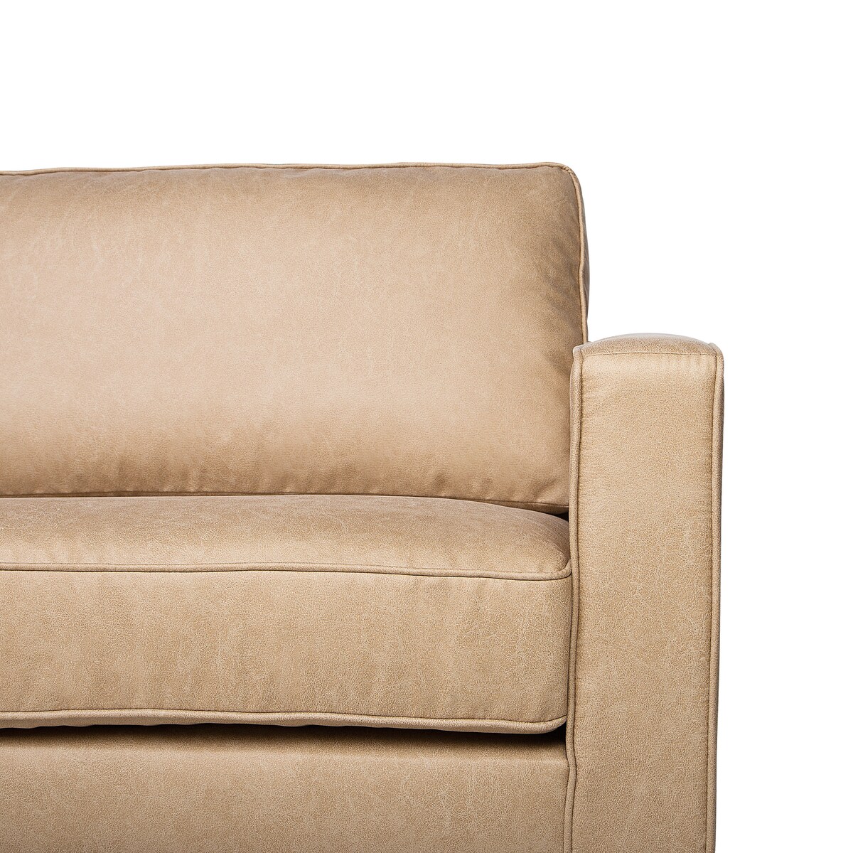 Sofa dla 3 osób SAVALEN Ekoskóra Beżowy