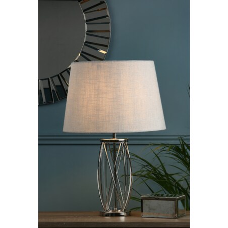 Lampa na komodę Beckworth LA3725834-Q Dar Lighting szklana nikiel