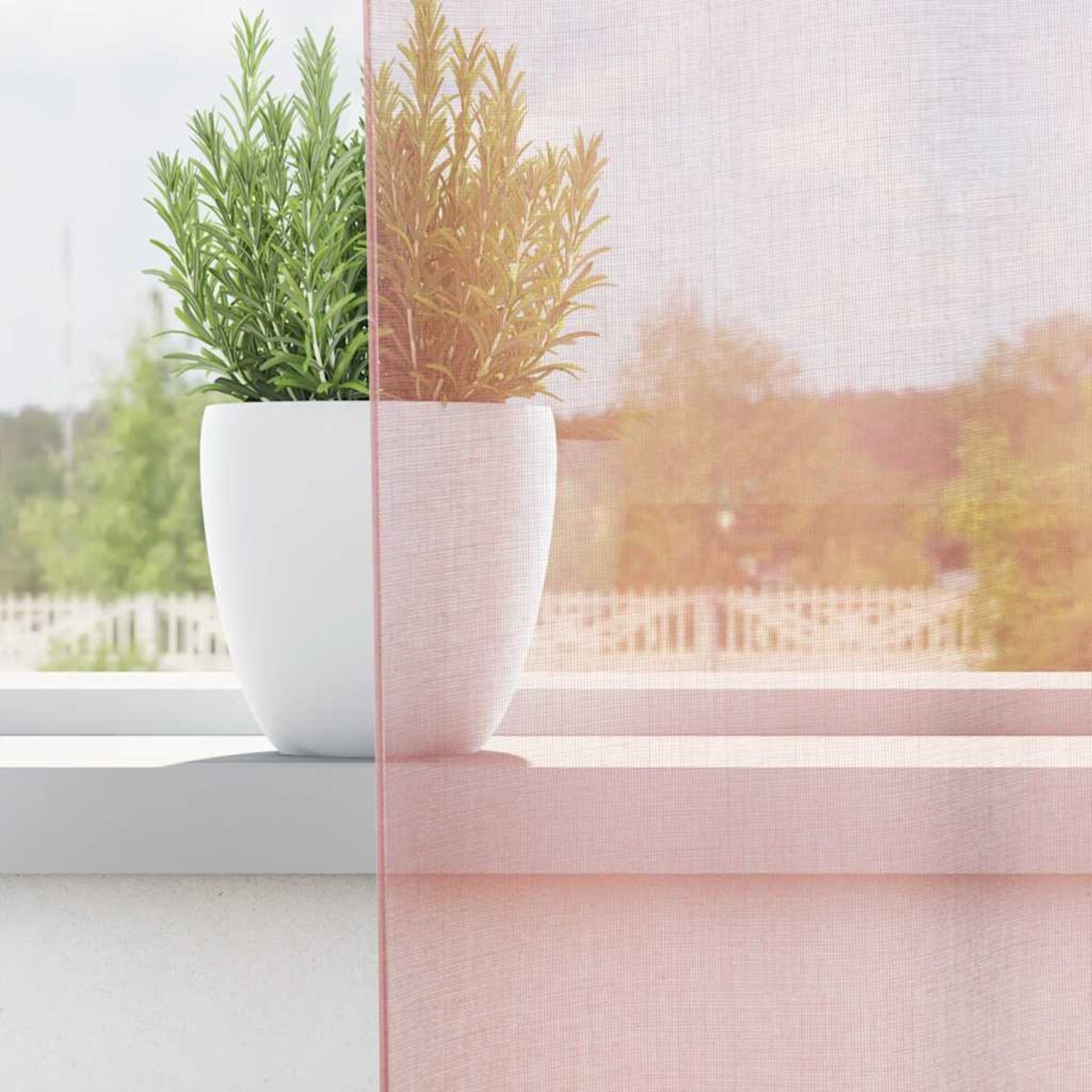 vidaXL Zasłony woalowe z przelotkami 2 szt. Jasnoróżowe 140x175 cm