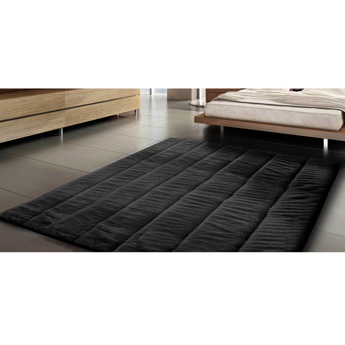 Dywan Rabbit Futrzany Pluszowy Antypoślizgowy Do Salonu Pokoju 80X120 Cm