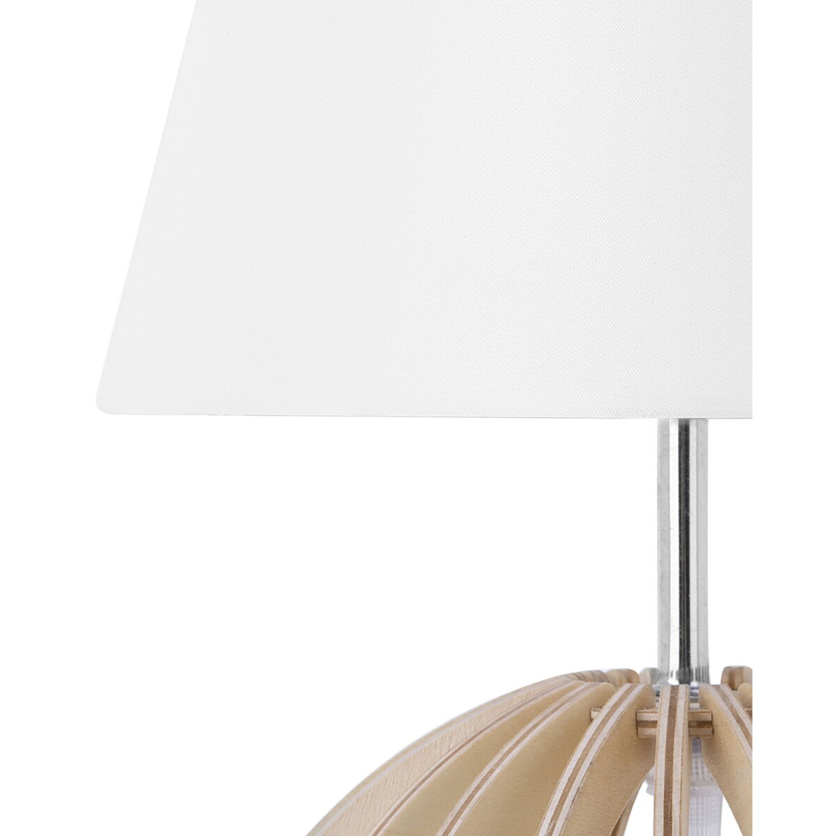 Lampka nocna drewniana biała SAMO