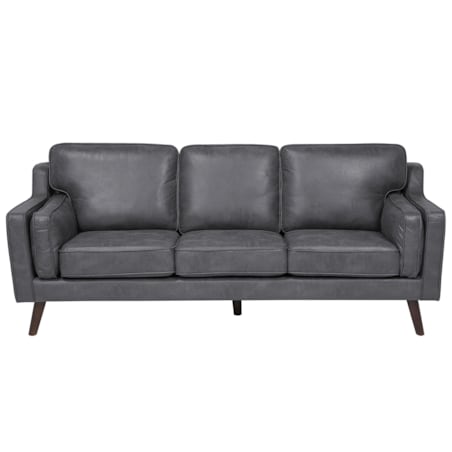 Sofa 3-osobowa ekoskóra szara LOKKA