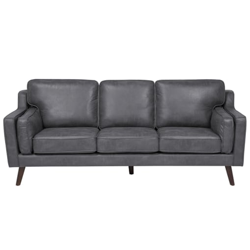 Sofa 3-osobowa ekoskóra szara LOKKA