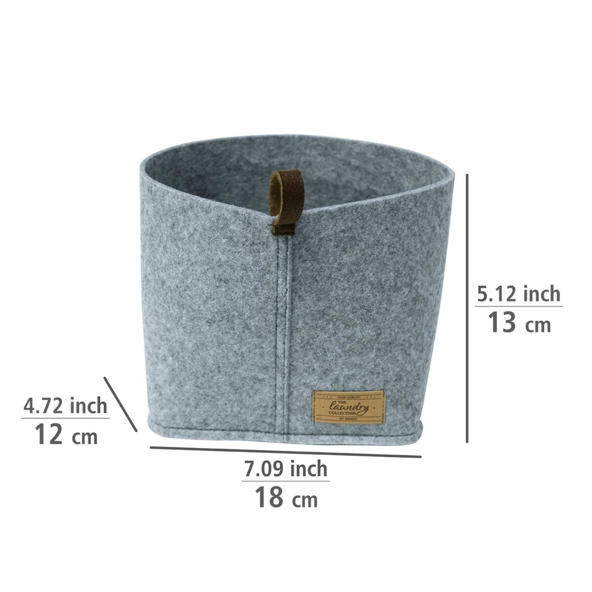 Organizer na kosmetyki i drobne przedmioty FELI, z imitacji filcu, 18 x 13 x 12 cm, WENKO