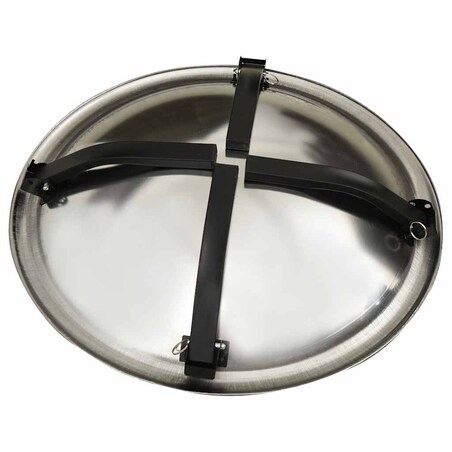 vidaXL Palenisko i grill 2-w-1, z pogrzebaczem, 56x56x49 cm, stal