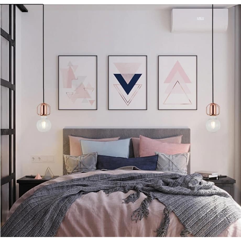 Lampa Sufitowa Wisząca Srebrna W Stylu Loft Chrom