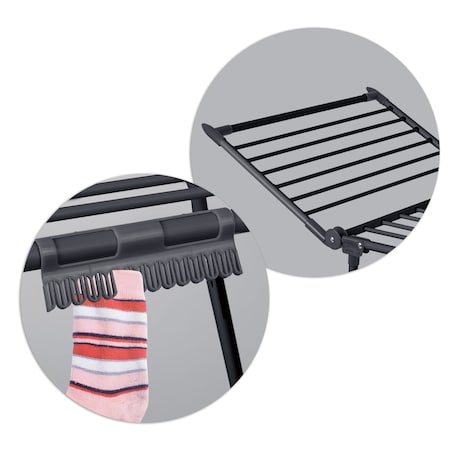 Suszarka na pranie stojąca rozkładana 22m Massido Lina czarna