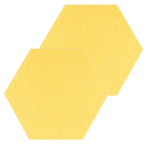 Zestaw 2 szt panel filcowy Felly 40x46 cm płytka heksagon gładki żółty