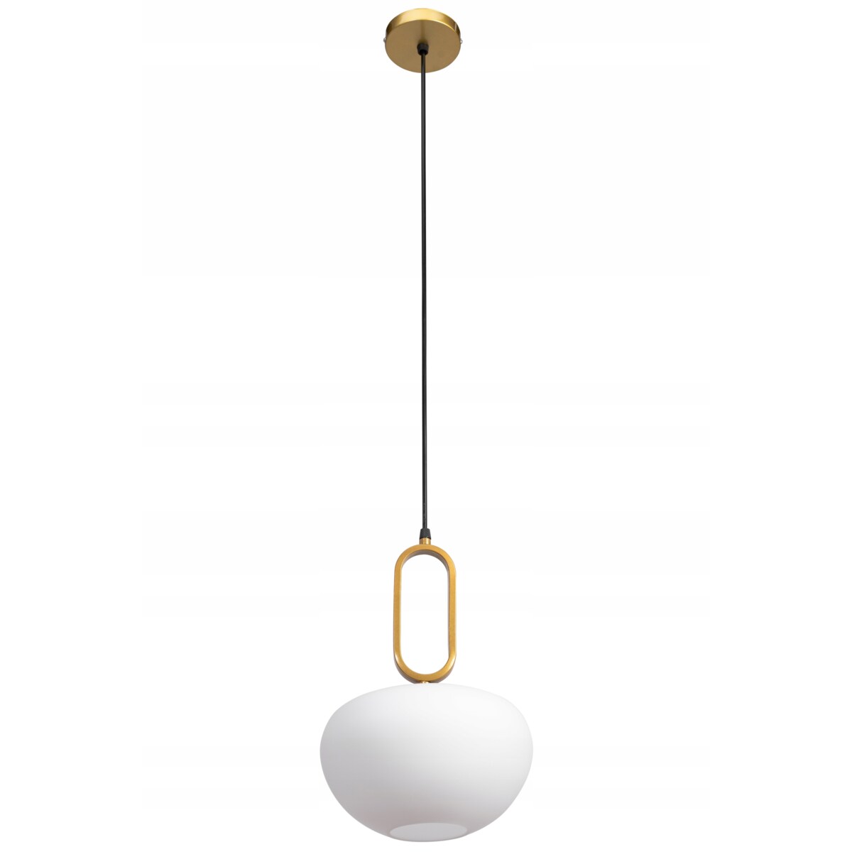 Lampa Wisząca Szklana Mleczna Złota Biała Toolight