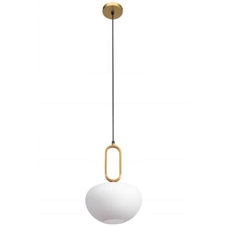 Lampa Wisząca Szklana Mleczna Złota Biała Toolight