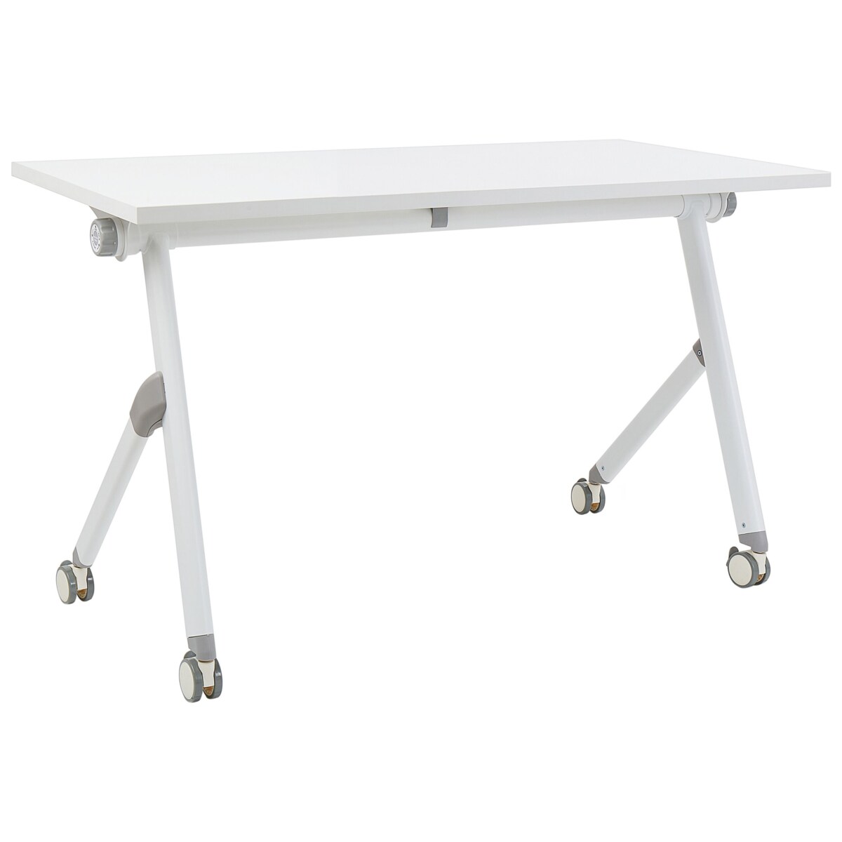 Składane biurko BENDI Biały 120 cm 60 cm Z kółkami