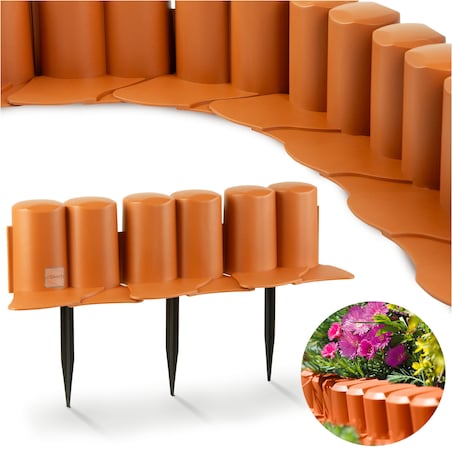 Płotek Ogrodowy 3,02 M Obrzeże Trawnikowe Palisada Terakota