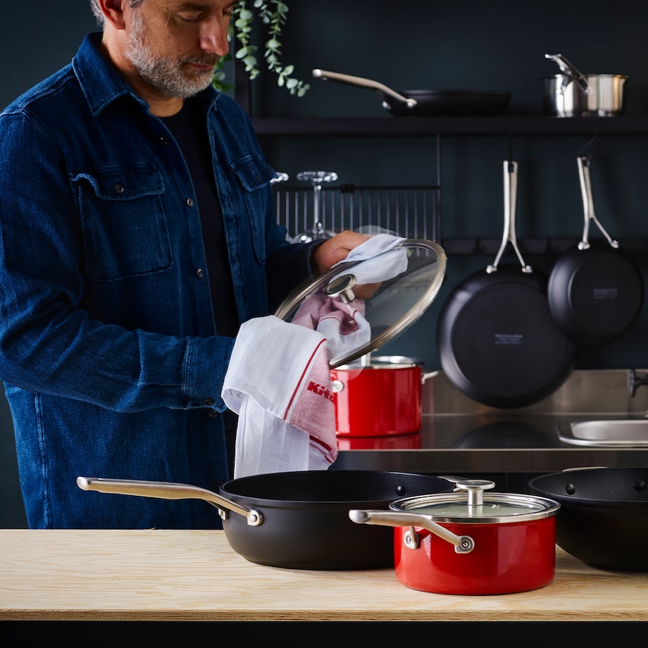 Rondel emaliowany 2L - czerwony / KitchenAid