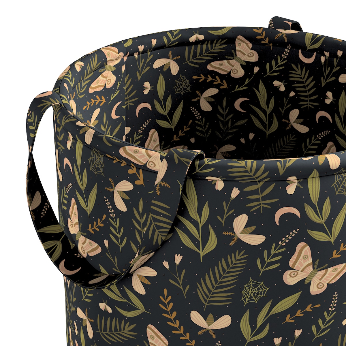 Kosz na zabawki Tobi, czarno-zielony, 30x40cm, Magic Collection