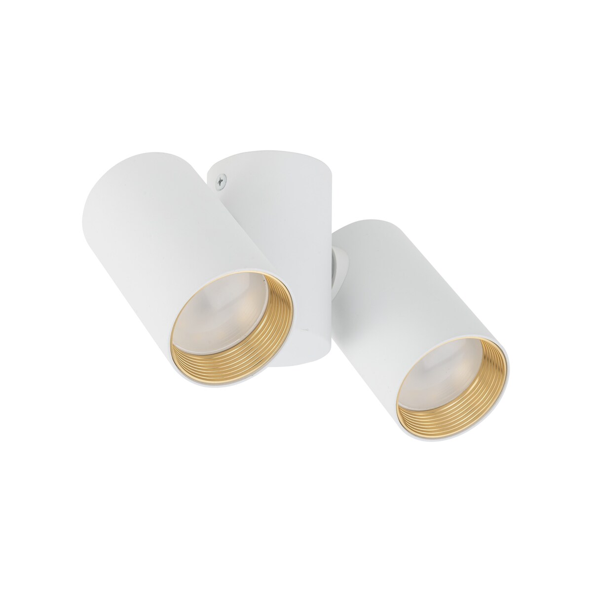 Lampa sufitowa spot TK Lighting AMIS White 2xGU10 biała ze złotym akcentem ruchome reflektory downlight 10975
