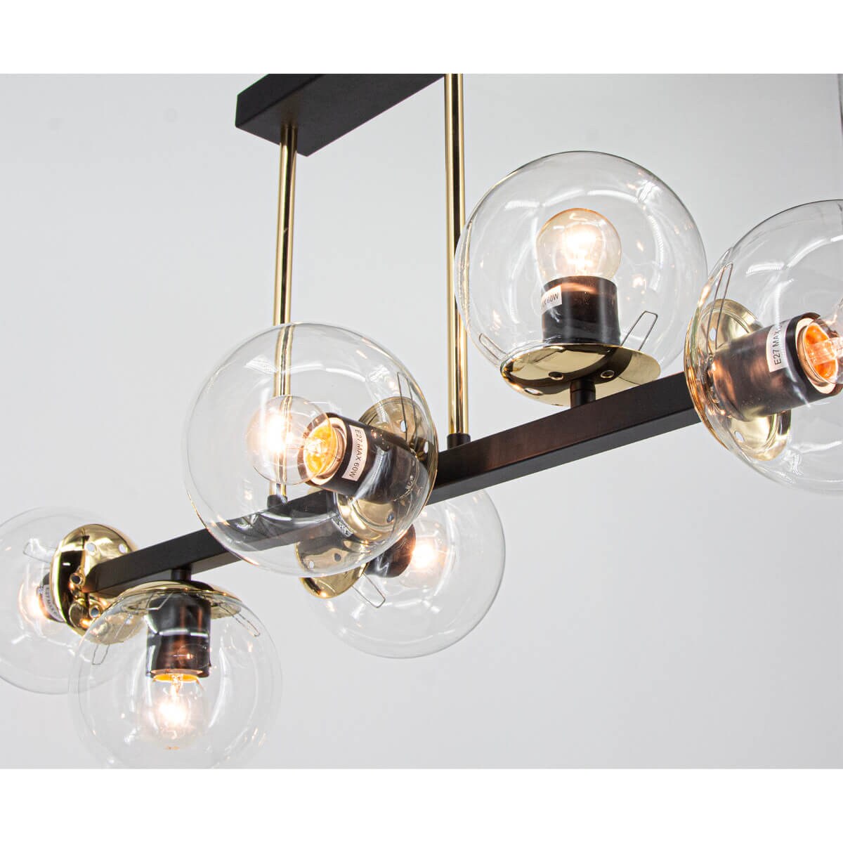 Wielopunktowa lampa sufitowa Sintra 3030/6 BL TR kulista złota czarna