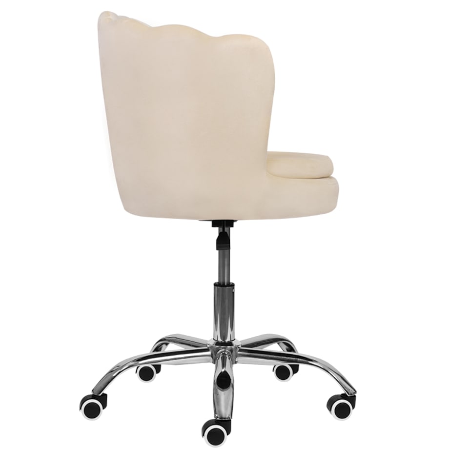 Fotel biurowy krzesło obrotowe muszelka regulowane welurowe